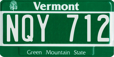 VT license plate NQY712