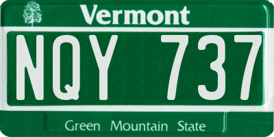 VT license plate NQY737