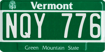 VT license plate NQY776
