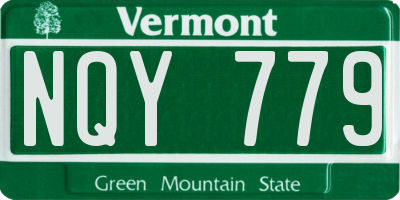 VT license plate NQY779