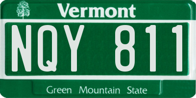 VT license plate NQY811