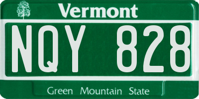 VT license plate NQY828