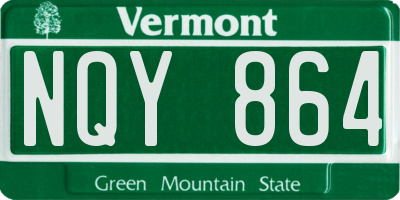 VT license plate NQY864