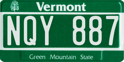 VT license plate NQY887