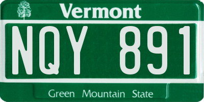 VT license plate NQY891