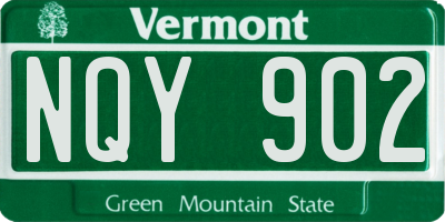 VT license plate NQY902