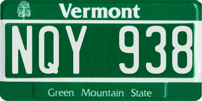 VT license plate NQY938