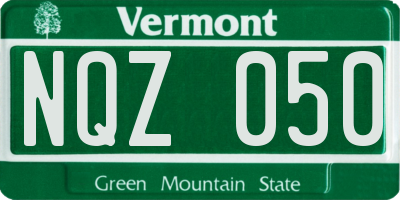 VT license plate NQZ050