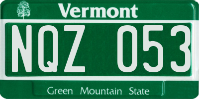VT license plate NQZ053