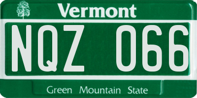 VT license plate NQZ066
