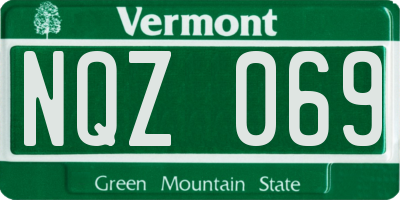 VT license plate NQZ069