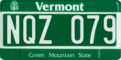 VT license plate NQZ079