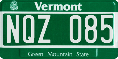 VT license plate NQZ085