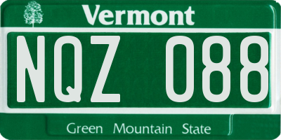 VT license plate NQZ088