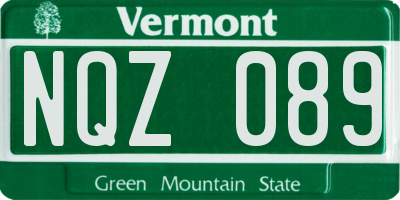 VT license plate NQZ089