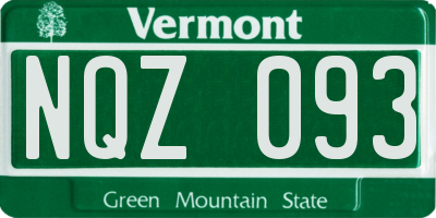 VT license plate NQZ093