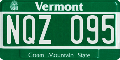 VT license plate NQZ095