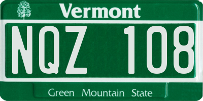 VT license plate NQZ108