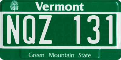 VT license plate NQZ131