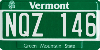 VT license plate NQZ146