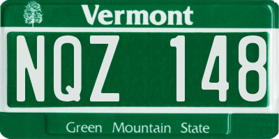 VT license plate NQZ148