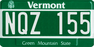 VT license plate NQZ155