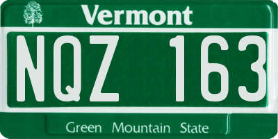 VT license plate NQZ163