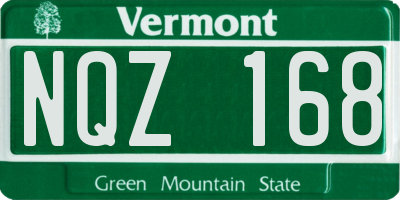VT license plate NQZ168