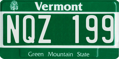 VT license plate NQZ199