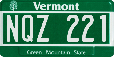 VT license plate NQZ221