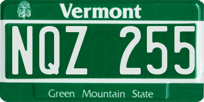 VT license plate NQZ255