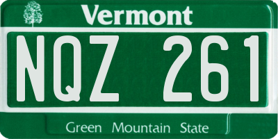 VT license plate NQZ261