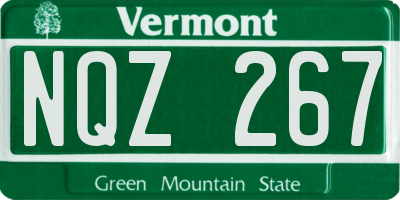 VT license plate NQZ267