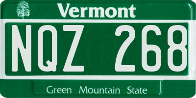 VT license plate NQZ268