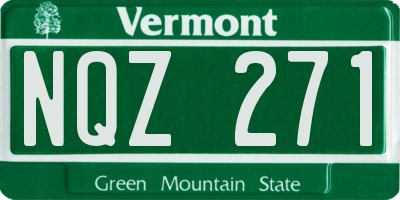 VT license plate NQZ271