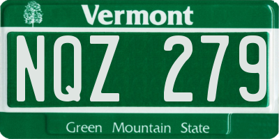 VT license plate NQZ279