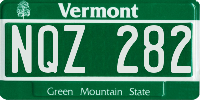VT license plate NQZ282