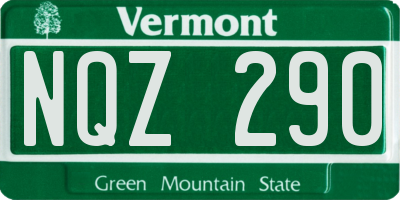 VT license plate NQZ290