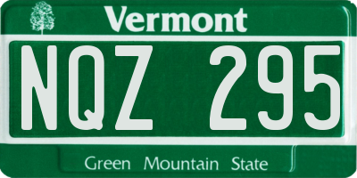 VT license plate NQZ295