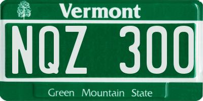 VT license plate NQZ300
