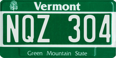 VT license plate NQZ304