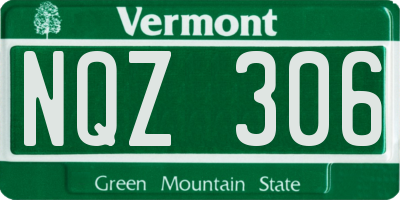 VT license plate NQZ306