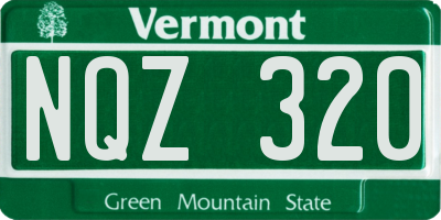 VT license plate NQZ320