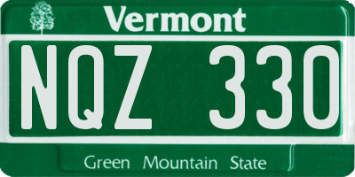 VT license plate NQZ330