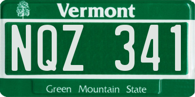 VT license plate NQZ341