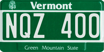 VT license plate NQZ400