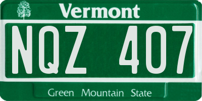 VT license plate NQZ407