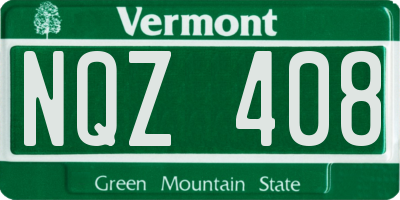VT license plate NQZ408
