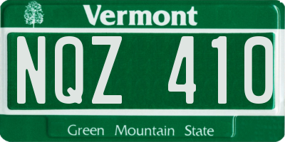 VT license plate NQZ410