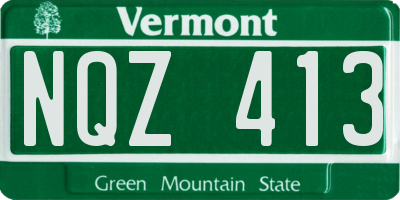 VT license plate NQZ413